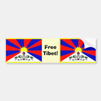 Tibetanische Flagge - freies Tibet! Autoaufkleber