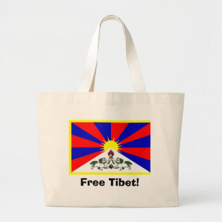 Tibetanische Flagge - freies Tibet! Jumbo Stoffbeutel