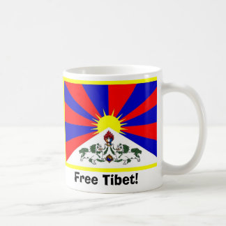 Tibetanische Flagge - freies Tibet! Kaffeetasse