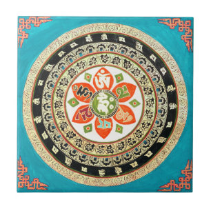 Tibetanische Mandala-Fliese Fliese