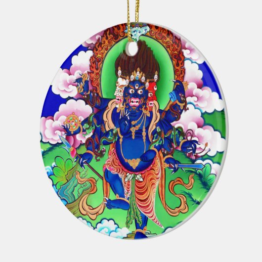 Tibetanischer Buddhismus buddhistisches Thangka Keramikornament (Links)