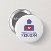 Tibetanischer Spaniel Button (Vorne & Hinten)