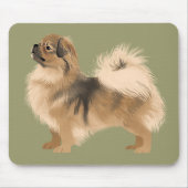 Tibetanischer Spaniel (dunkelmal) Maus-Pad Mousepad (Vorne)