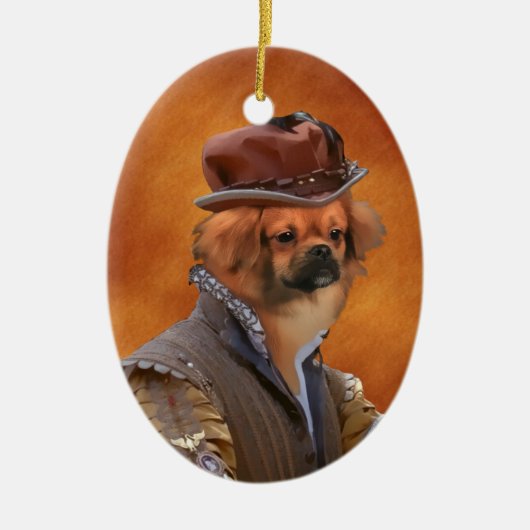 Tibetanischer SpanielBaron Ornament (Vorne)