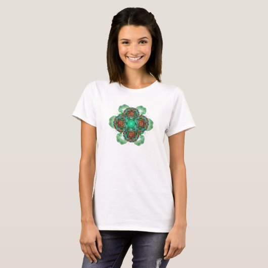 Tibetanischer Tantric Mandala-T - Shirt (Vorne ganz)
