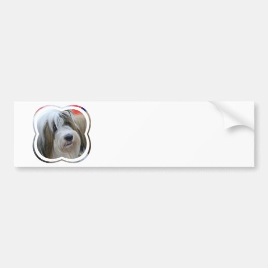 Tibetanischer Terrier-Autoaufkleber Autoaufkleber (Vorne)
