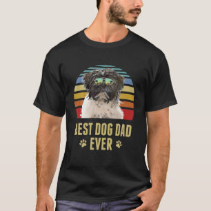 Tibetanischer Terrier Best Dog Dad Ever Retro Sonn T-Shirt