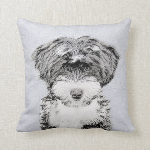 Tibetanischer Terrier-Malerei - niedliche Kissen