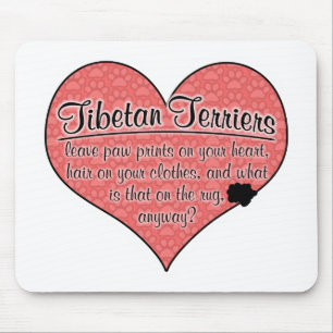 Tibetanischer Terrier-Tatze druckt Hunde Humor Mousepad