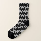Tibetanisches Spaniel-Silhouette-Muster Socken (Links - Außen)