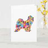 Tibetanisches Terrier Karte (Gelbe Blume)