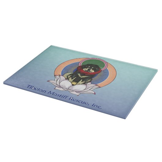 Tibeter-Lotus-Blume-Logo Schneidebrett (Ecke)