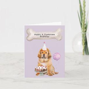 Tibeter Mastiff Dog frohe phantastische Geburtstag Feiertagskarte