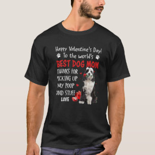 Tibeter Terrier Best Dog Mama Valentinstag Funny T-Shirt