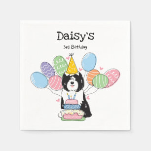 Tibeter Terrier Birthday Party Paper Napkins Serviette