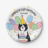 Tibeter Terrier Dog Birthday Party Paper Teller (Vorderseite)