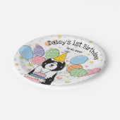 Tibeter Terrier Dog Birthday Party Paper Teller (Schrägansicht)