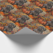 Tibeter Terrier Dog Herbsternte Erntedank Geschenkpapier (Ecke)