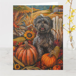 Tibeter Terrier Dog Herbsternte Erntedank Karte