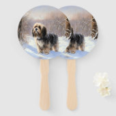 Tibeter Terrier Let It Snow Weihnachten Fächer (Vorne und Hinten)