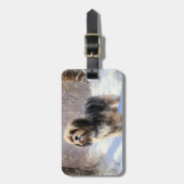 Tibeter Terrier Let It Snow Weihnachten Gepäckanhänger (Vorderseite vertikal)