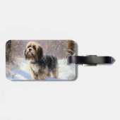 Tibeter Terrier Let It Snow Weihnachten Gepäckanhänger (Rückseite horizontal)