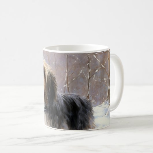 Tibeter Terrier Let It Snow Weihnachten Kaffeetasse (VorderseiteRechts)