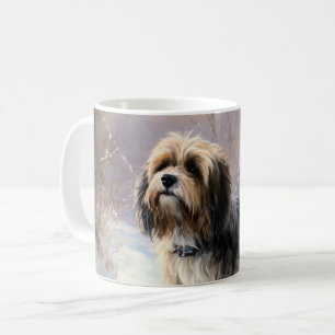 Tibeter Terrier Let It Snow Weihnachten Kaffeetasse