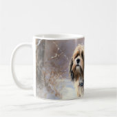 Tibeter Terrier Let It Snow Weihnachten Kaffeetasse (Links)