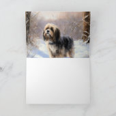Tibeter Terrier Let It Snow Weihnachten Karte (Innenseite)