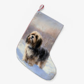 Tibeter Terrier Let It Snow Weihnachten Kleiner Weihnachtsstrumpf (Vorderansicht (hängend))