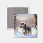 Tibeter Terrier Let It Snow Weihnachten Magnet (Vorderseite/Rückseite)