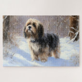 Tibeter Terrier Let It Snow Weihnachten Puzzle (Horizontal)