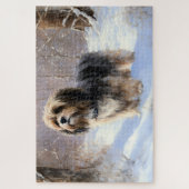 Tibeter Terrier Let It Snow Weihnachten Puzzle (Vertikal)