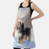 Tibeter Terrier Let It Snow Weihnachten Schürze (InSitu)