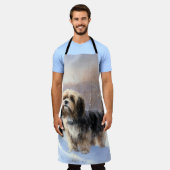 Tibeter Terrier Let It Snow Weihnachten Schürze (Getragen)