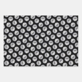 Tibeter Terrier Painting Black and White Dog Art Geschenkpapier Set (Vorderseite 3)