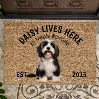 Tibeter Terrier Personalisiert Dog Lover Doormat