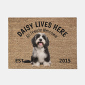 Tibeter Terrier Personalisiert Dog Lover Doormat Fußmatte (Vorderseite)