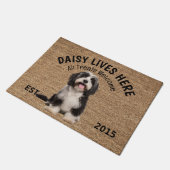 Tibeter Terrier Personalisiert Dog Lover Doormat Fußmatte (Schrägansicht)