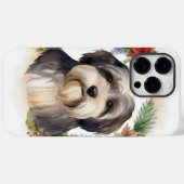 Tibeter Terrier Weihnachtskranz Festliche Jungfrau Case-Mate iPhone Hülle (Rückseite (Horizontal))