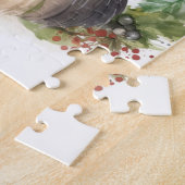 Tibeter Terrier Weihnachtskranz Festliche Jungfrau Puzzle (Seite)