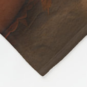 Tibeter Terrier Welpe Herbst Kürbis Fleecedecke (Ecke)