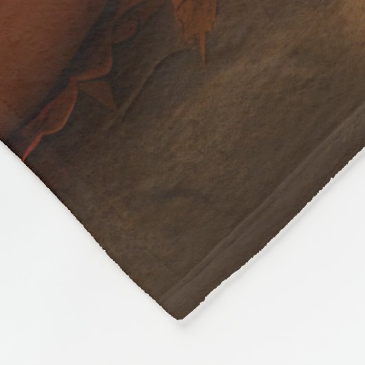 Tibeter Terrier Welpe Herbst Kürbis Fleecedecke (Ecke)