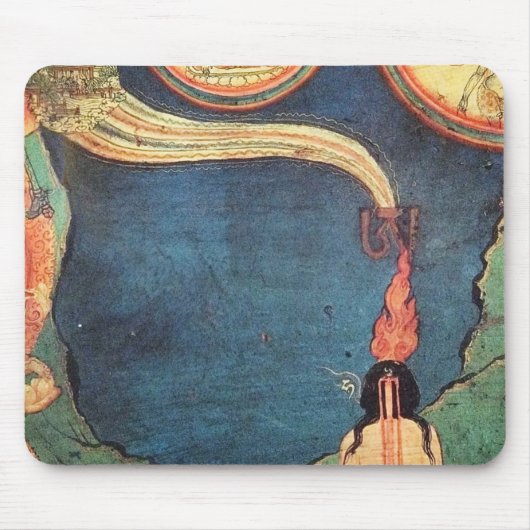 tibetisch-buddhistische Darstellung des Tummos Mousepad (Vorne)