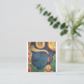 tibetisch-buddhistische Darstellung des Tummos Quadratische Visitenkarte (Stehend Vorderseite)