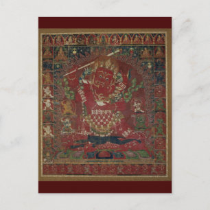 Tibetisch-Buddhistische Gottheit Rakta Yamari Postkarte