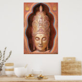 tibetisch-buddhistische Göttin Tara Healing Vibes Poster (Küche)