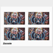 tibetisch-buddhistische Kunst (Chemckok Heruka) Rechteckiger Aufkleber (Blatt)