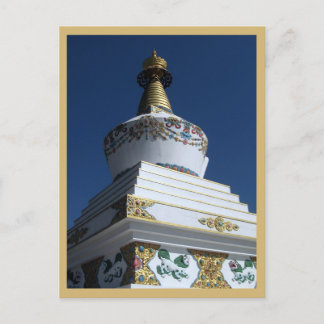 tibetisch-buddhistische Stupa in Dzongsar Shedra Postkarte